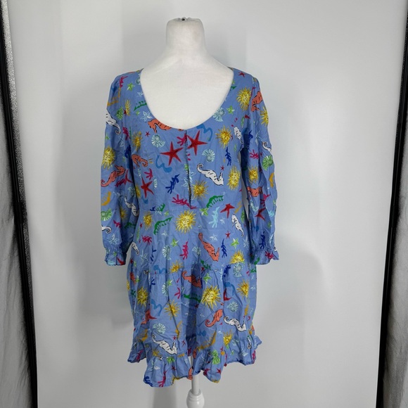 Rixo Women's Ambretta Mini-Dress in blue - Picture 5 of 15